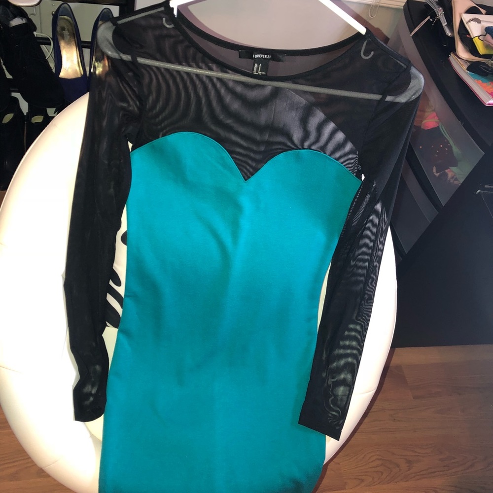 Long sleeve (mesh) party dress! Worn once